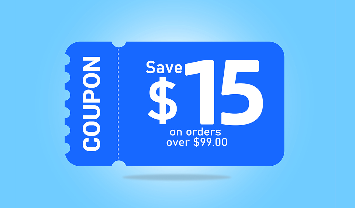 Save $15 on orders over $99.00